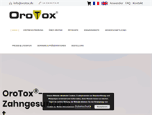 Tablet Screenshot of orotox.de